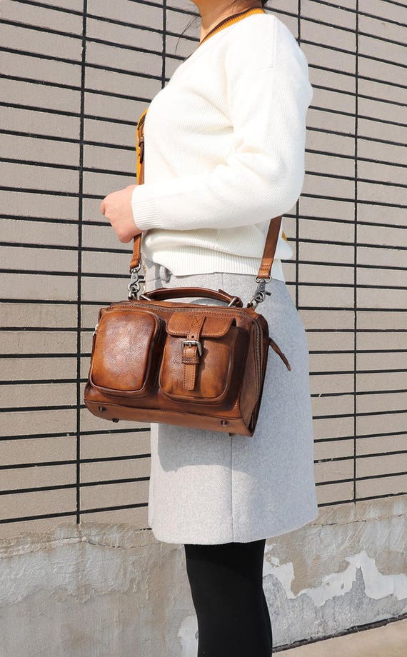 New Leather Messenger bag Messenger bag woman Crossbody Etsy