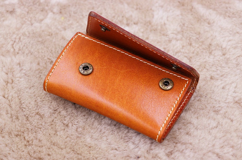 Gift Leather Key Holder Card Holder Leather Card Wallet Etsy
