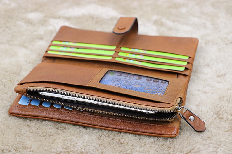 Brown Women's Wallet Personalized Wallet Leather Wallet Etsy