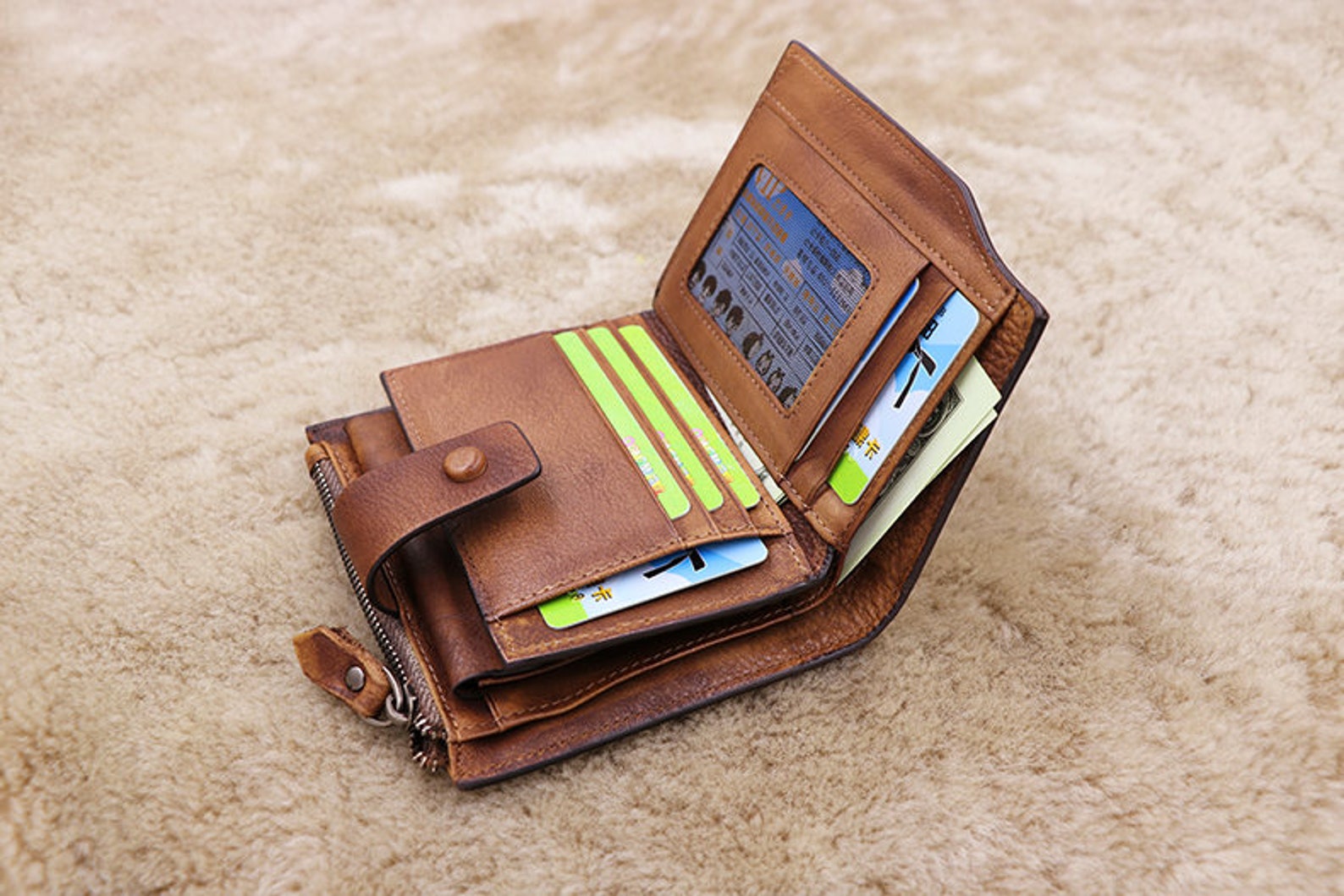 Wallet Personalized Monogrammed WalletMen's leather Etsy