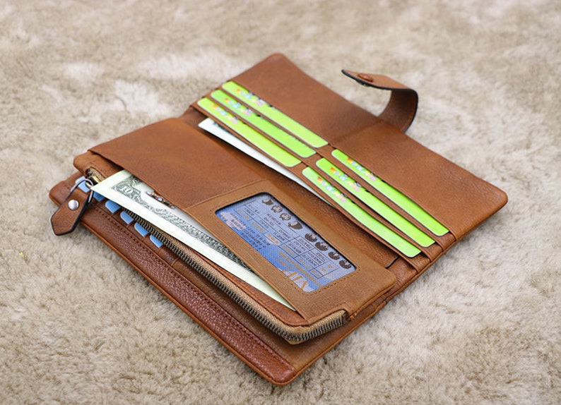 Brown Women's Wallet Personalized Wallet Leather Wallet Etsy