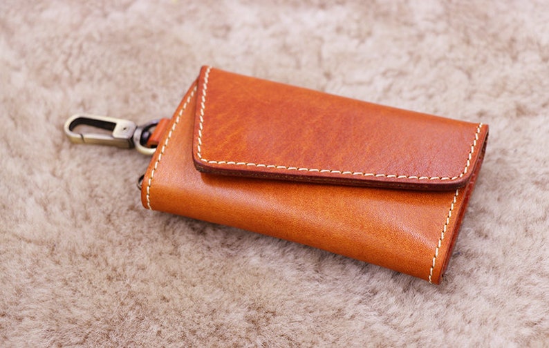 Gift Leather Key Holder Card Holder Leather Card Wallet Etsy