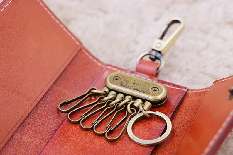 Gift Leather Key Holder Card Holder Leather Card Wallet Etsy