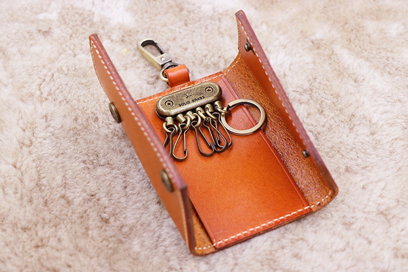 Gift Leather Key Holder Card Holder Leather Card Wallet Etsy