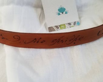 Leather Cuff - Outlander-Inspired  "Mo Chridhe"