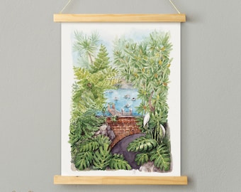 Art Print - Watercolour Illustration - Australia - Lavender Bay - Christmas Gift