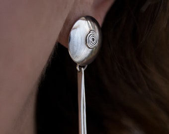 Spiral Shield Earrings