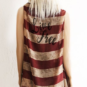 Music Festival Clothing. Live Free American Flag Clothing. Boho American Flag Vest. Flag Vest. Boho Kimono. Red White & Blue. Boho Wrap