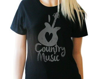 I Love Country Music Unisex T Shirt. Country Music T Shirts. Music Festival Shirts. Country Music Shirts. Country Clothing. Country Shirts.