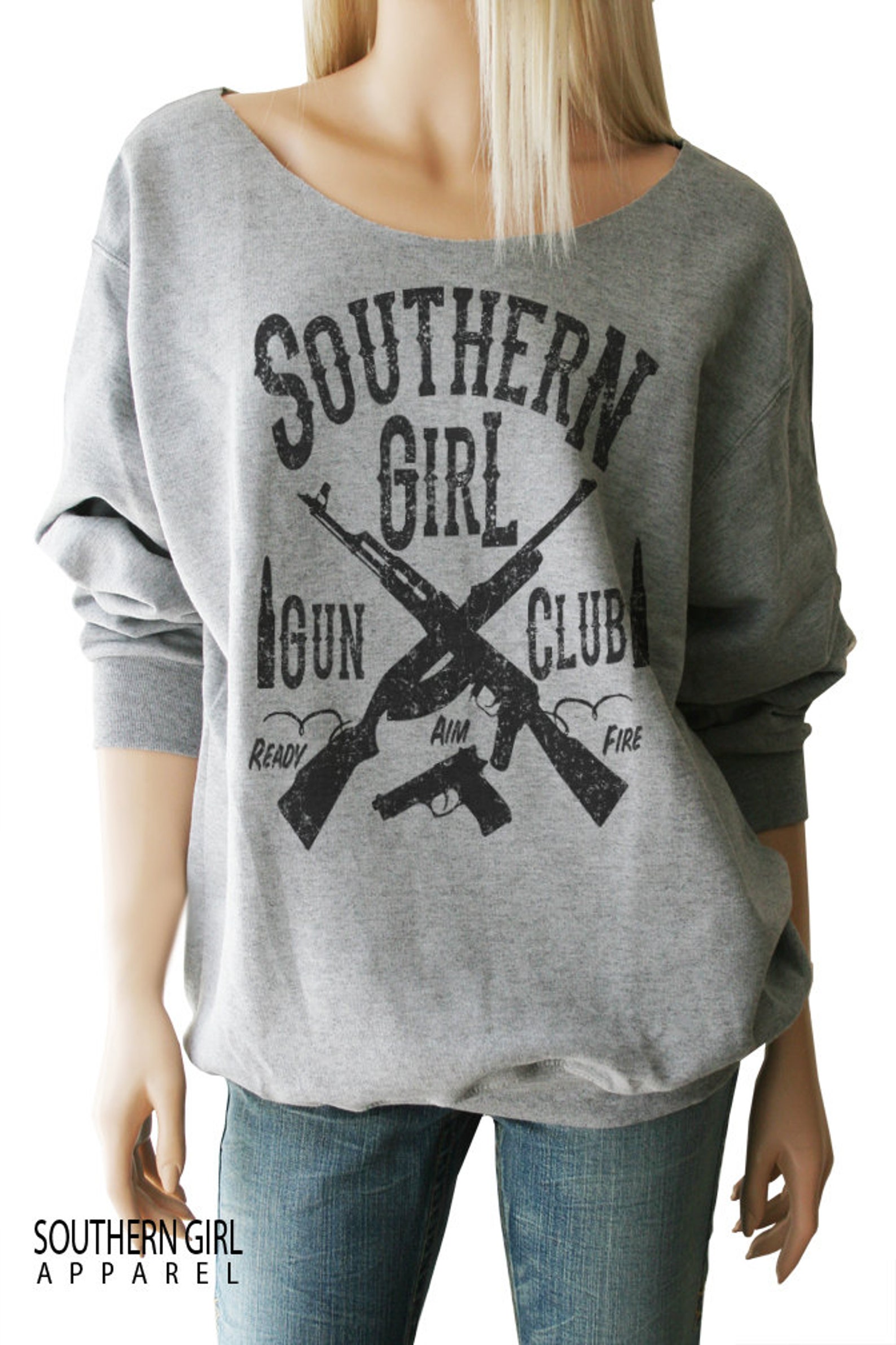 Got the Gun Grey Sweater main image 1