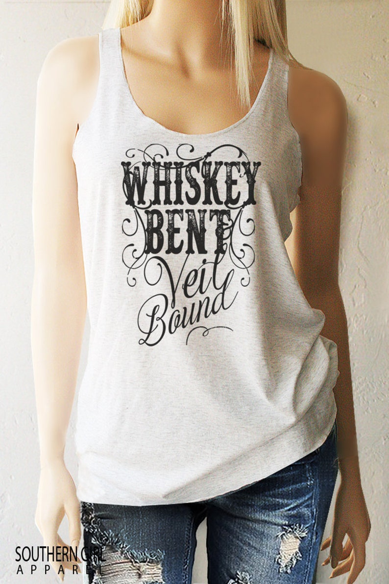 Whiskey Bent and Veil Bound Bachelorette Tank Top. - Etsy