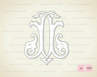 Jj Monogram Etsy