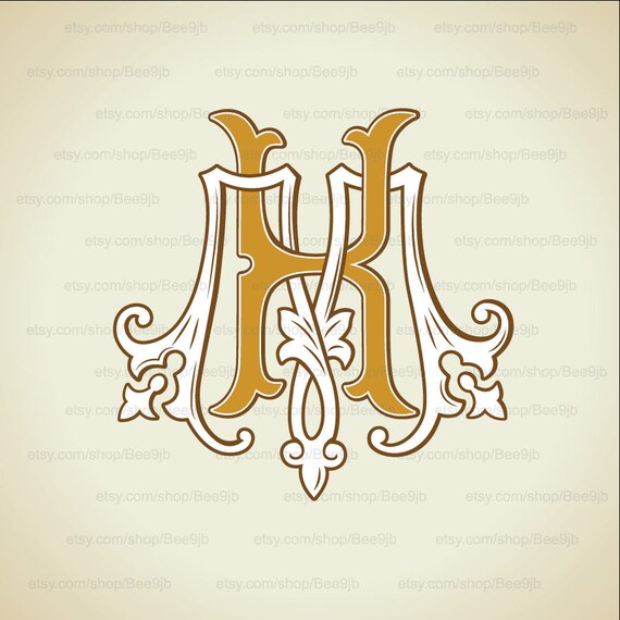 Wedding Logo Mk Km Vintage Monogram Wedding Clip Art Etsy