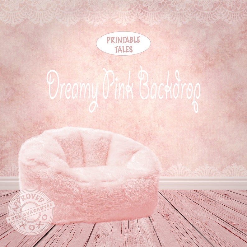 Pink Room Backdrop With Fluffy Chair Photography Back Drop Image 0