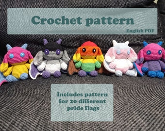 Crochet pattern LGBTQ+ Pride Demon - PDF pattern (English)
