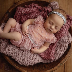 Baby Dress and diaper cover, Baby Girl Dress, Newborn Dress Photo Prop, Newborn photography prop dress, Newborn photo Prop outfit, props image 1