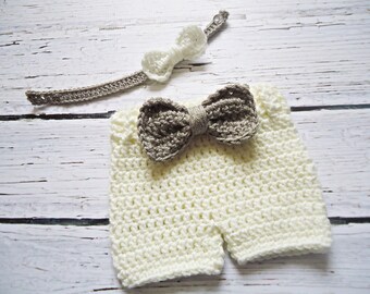 Crochet Baby Pants/Shorts and Headband