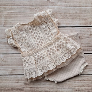 Baby Dress and diaper cover, Baby Girl Dress, Newborn Dress Photo Prop, Newborn photography prop dress, Newborn photo Prop outfit, props