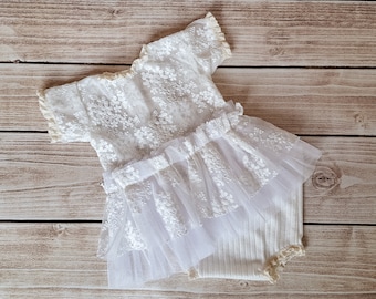 Baby Dress and diaper cover, Baby Girl Dress, Newborn Dress Photo Prop, Newborn photography prop dress, Newborn photo Prop outfit, props