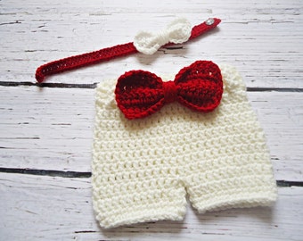 Crochet Baby Pants/Shorts and Headband