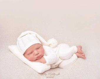 Newborn romper, hat and pillow, Newborn boy outfit, Photography Prop, Newborn Photo Prop, Newborn photo outfit , photo props