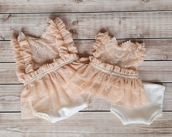 Baby Dress and diaper cover, Baby Girl Dress, Newborn Dress Photo Prop, Newborn photography prop dress, Newborn photo Prop outfit, props