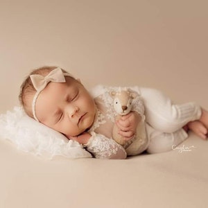 Pelele para niña recién nacida de 4 colores, conjunto para recién nacida, accesorio para fotografía, accesorio para fotografía