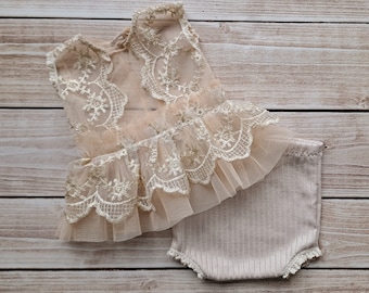 Baby Dress, Baby Girl Dress, Newborn Dress Photo Prop, Baby CROCHET Dress, Girl Dress, , photo prop baby hat