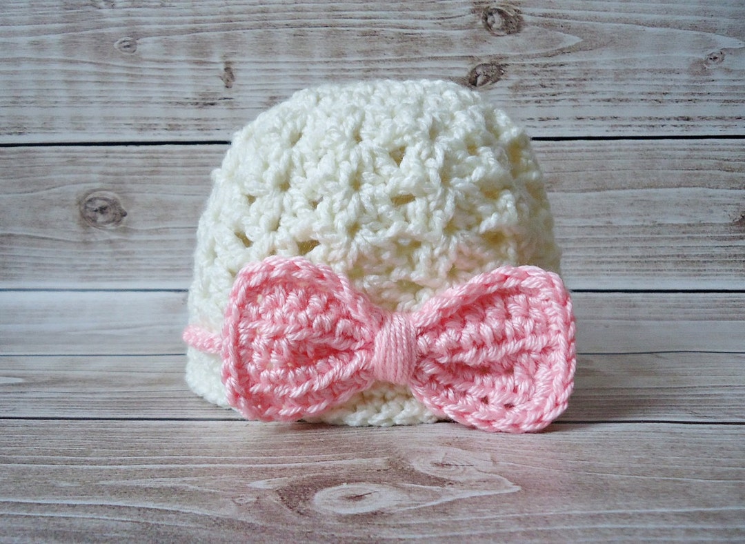 Beanie With Big Bow Different Colors SIZE NEWBORN 4 YEARS - Etsy