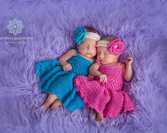 Baby Dress, Baby Girl Dress, Newborn Dress Photo Prop, Baby CROCHET Dress, Girl Dress, , photo prop baby hat