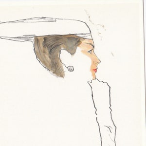 Cartolina di illustrazione di moda vintage.