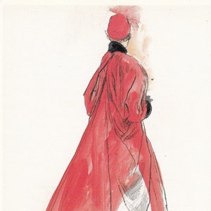Cartolina di illustrazione di moda vintage.