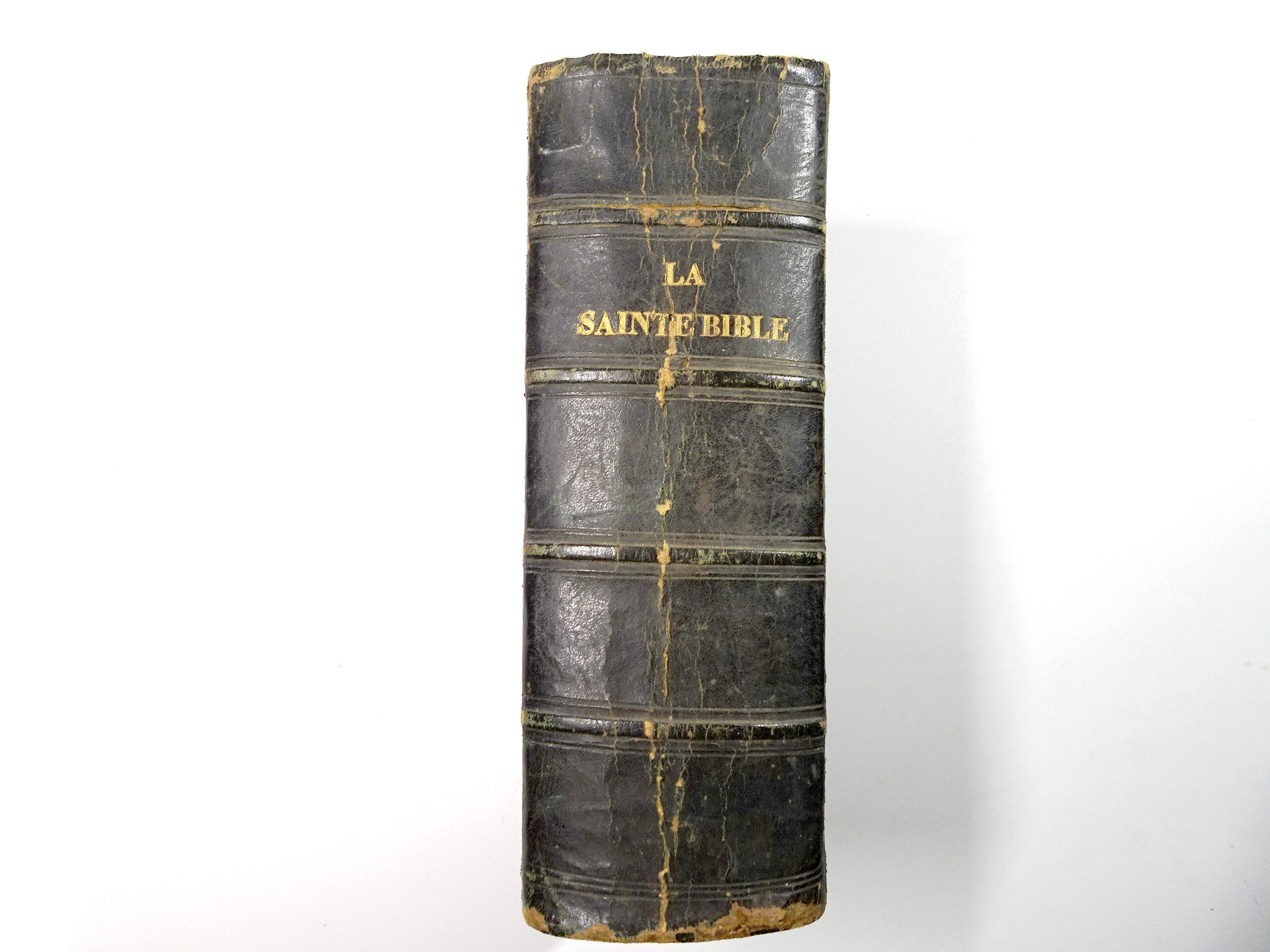 Antique 1866 French Holy Bible with Monogram J.D.. Religious Etsy