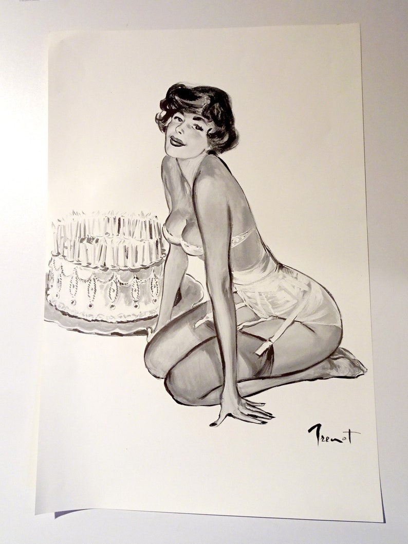 Vintage Pin up Large Poster Vintage Erotic Nudity Art Etsy