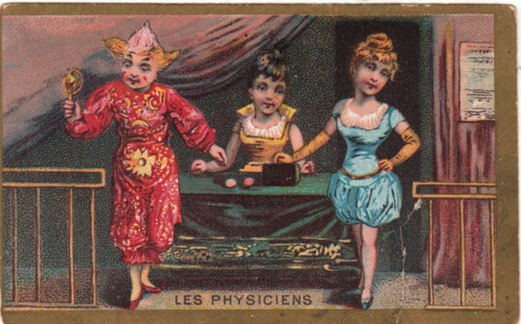 Antique French 1880s advertising Chromo card.