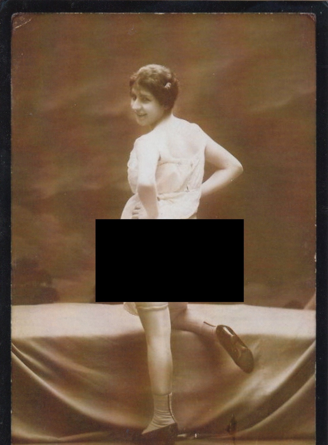 1950 vintage christmas postcard teenwife gir