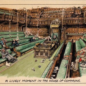 Londres carte postale humoristique.