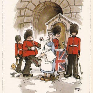 Londres carte postale humoristique.