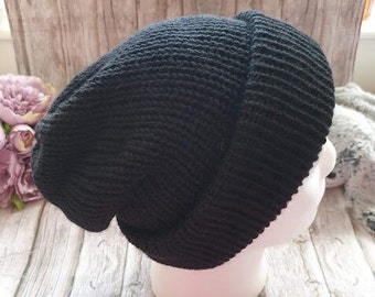 Extra Long Adult  Knitted Slouchy Hat