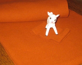 Dorr Solid BURNT ORANGE, Mill-dyed 100 Percent Wool fabric. Order your choice of size.