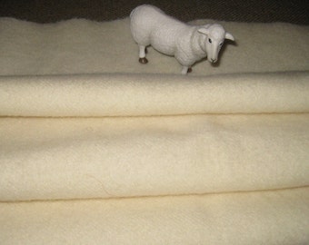Choose size: Dorr Solid NATURAL 100 Percent Premium Wool fabric (Felted/fulled)