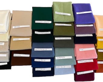 Choice...SOLID Color Bundles, 100% wool Mill-dyed Felted Fabric (4, 5, 6, 7, or 8 Fat 1/8th yd pieces per bundle)...Please READ!