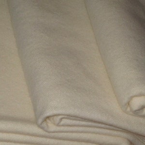 Choose size: Solid Creamy WHITE, Dorr 8120W Not bright white 100 Percent Wool fabric, Felted/Fulled Bild 2