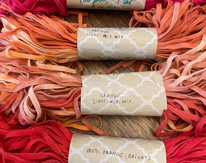 CUT STRIP BUNDLES, #7 Cut, 100% Wool Hand-dyed Fabric for Hooking ...