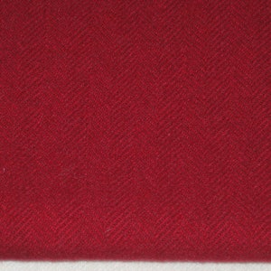 Dorr RED-Deep Red HERRINGBONE 100 Percent Wool fabric, Fat 1/4 or Fat 1/2 yd.