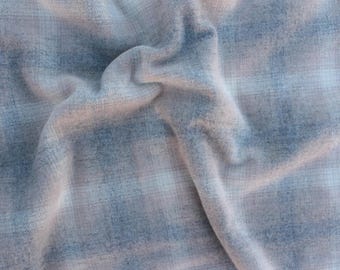 NEUTRAL PLAID Mill-dyed 100% Wool, 1/4 or 1/2 yard, Washed & Fulled