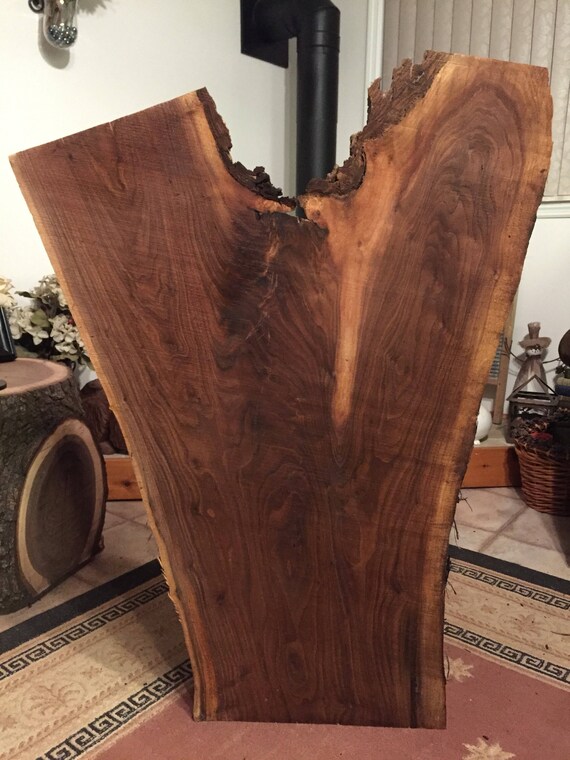 Black Walnut Premium Figured Natural Edge Y Cut Coffee Table Project Slab Aged Extra Large Live Tabletop J R
