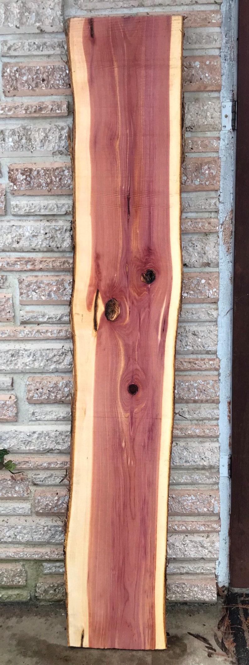 Live Edge Red Cedar Bartop Table Slab Live Edge Wood Red Etsy
