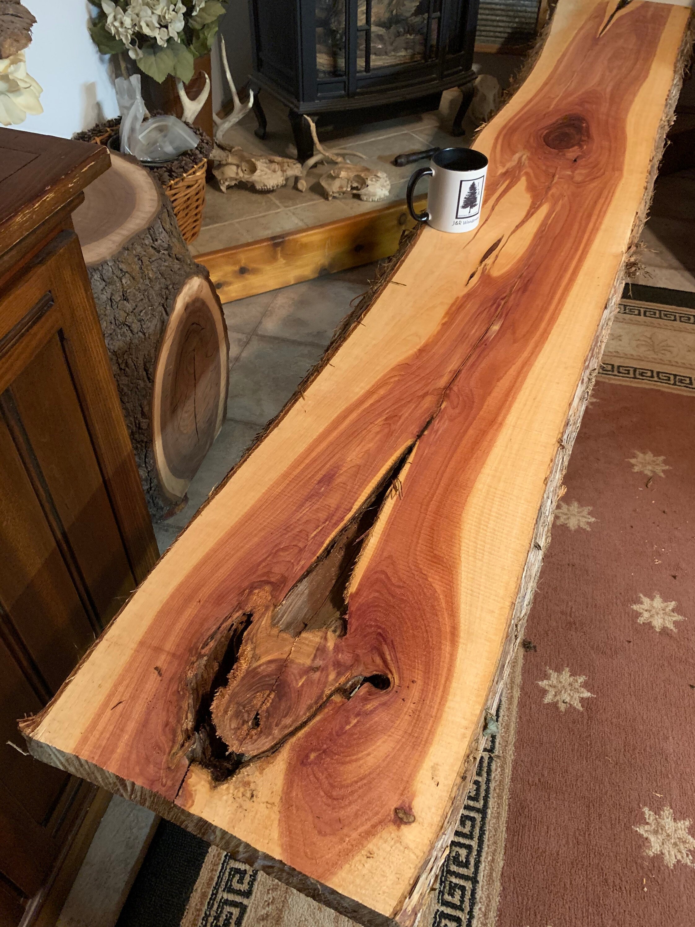 Red Cedar Live Edge Artistic Slab Epoxy / Resin Project Wood Etsy