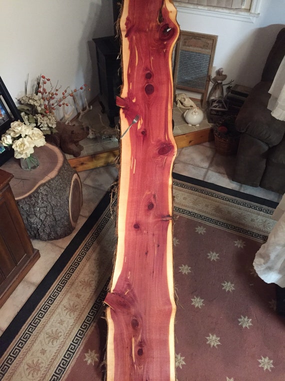 Red Cedar Long Natural Edge Shelf Mantlepiece Tabletop Etsy